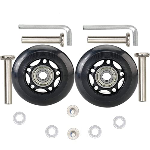ORO 1 Pair Luggage Wheels Replacement 87mm Case Wheels with 8mm Bearings for Suitcase and Inline Outdoor Skate and Caster Board - Image 1