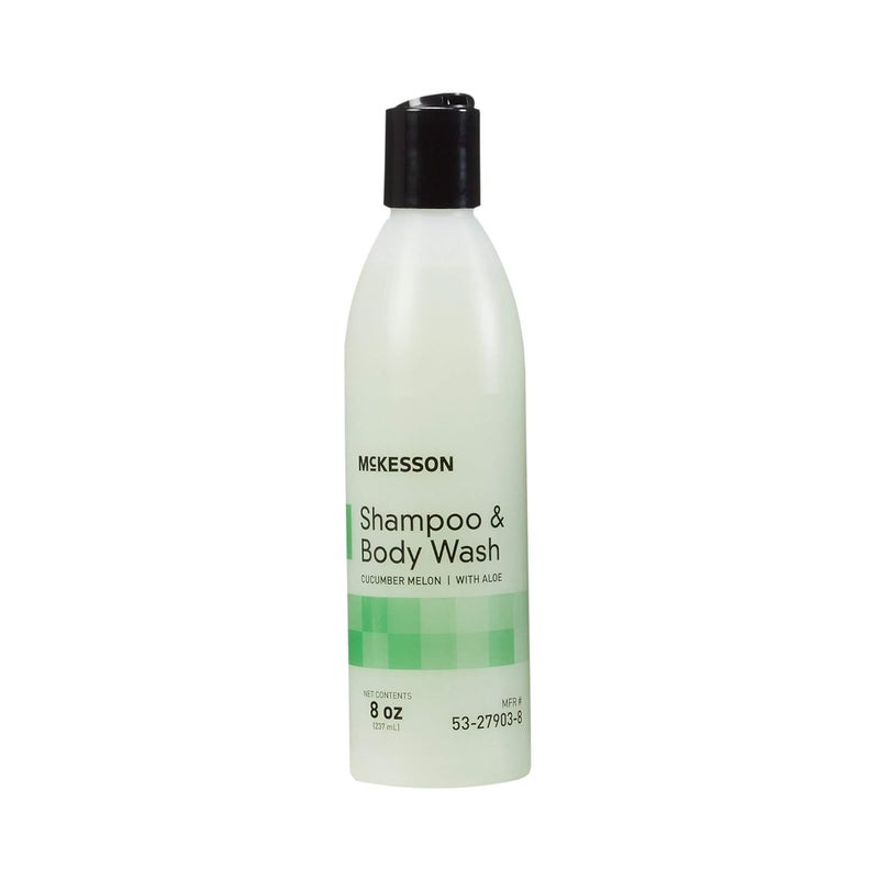 McKesson Body Wash and Shampoo with Aloe Cucumber Melon Scent 8 oz 1 Count