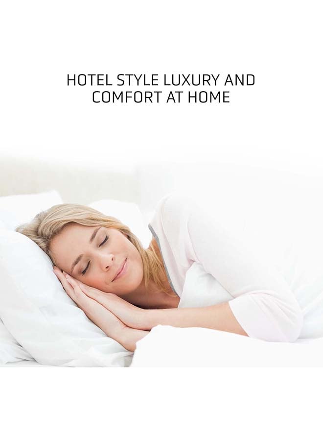 RocketLinen White Cotton Fitted Sheet – Hotel Style Luxury, 400 Thread Count (Tested), Soft Sateen Weave - Fitted Sheet 140x200cm size, 1Pc (Double) - Image 3