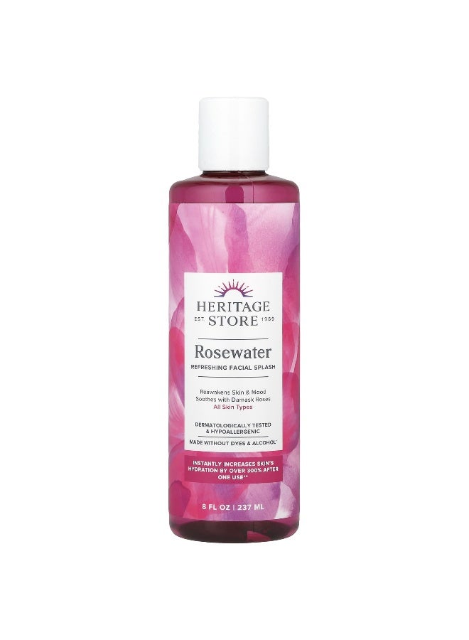 Heritage Store, Rosewater Refreshing Facial Splash, 8 fl oz (237 ml) - Image 1