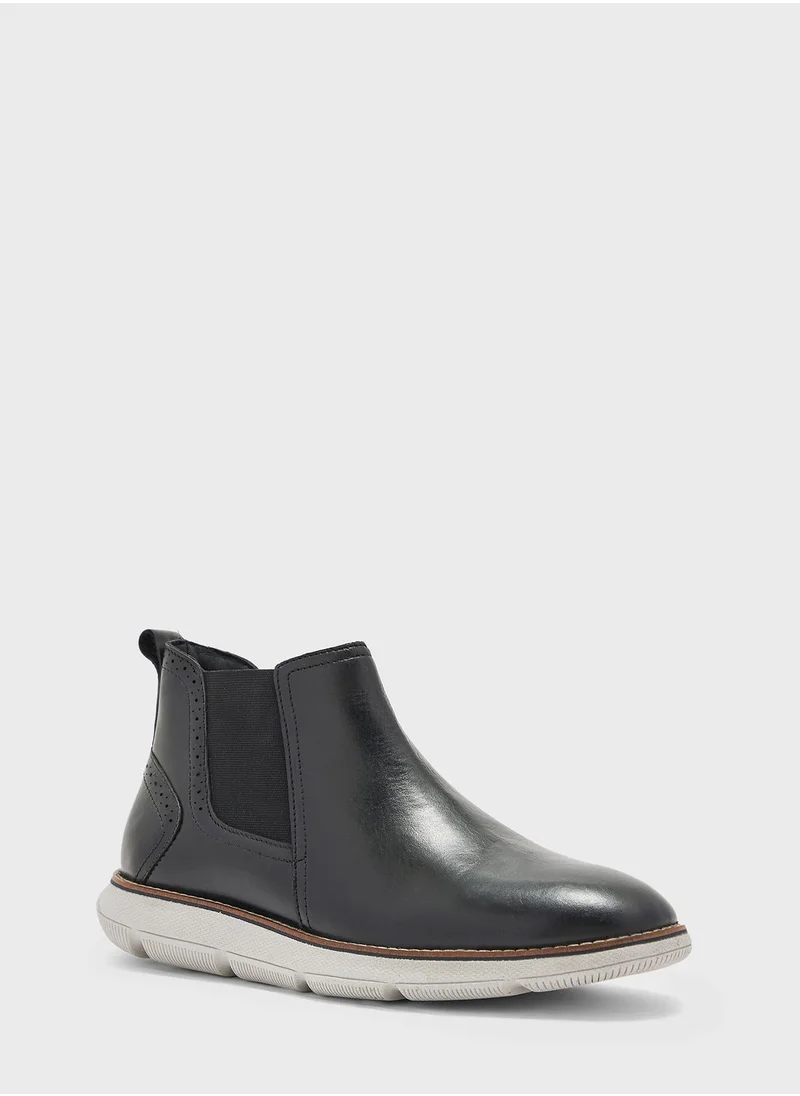 روبرت وود Genuine Leather Casual Pull On Boots