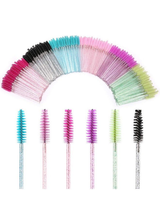 Elisel 300 Pcs Disposable Mascara Brushes Crystal Eyelash Brushes Mascara Wands Applicator Eyelash Extensions Makeup Tools Eyebrow Brush (Crystal Multicolor) - Image 1