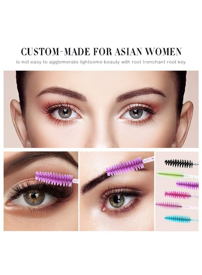 Elisel 300 Pcs Disposable Mascara Brushes Crystal Eyelash Brushes Mascara Wands Applicator Eyelash Extensions Makeup Tools Eyebrow Brush (Crystal Multicolor) - Image 3