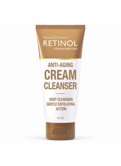 RETINOL Cream Cleanser Antiaging 5Oz Daily Deep Cleansing Facial Wash Improves Skin Texture Moisturizes And Exfoliates For Softer Face Renewing Vitamin A Minimizes Wrinkles And Fine Lines  - Image 1