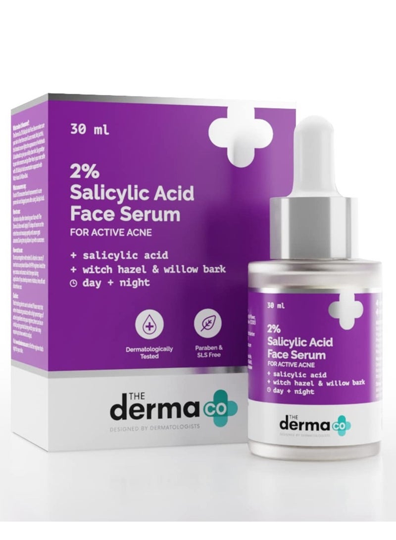 THE derma Co 2% Salicylic Acid Face Serum For Acne Acne Marks 30ml  - Image 1