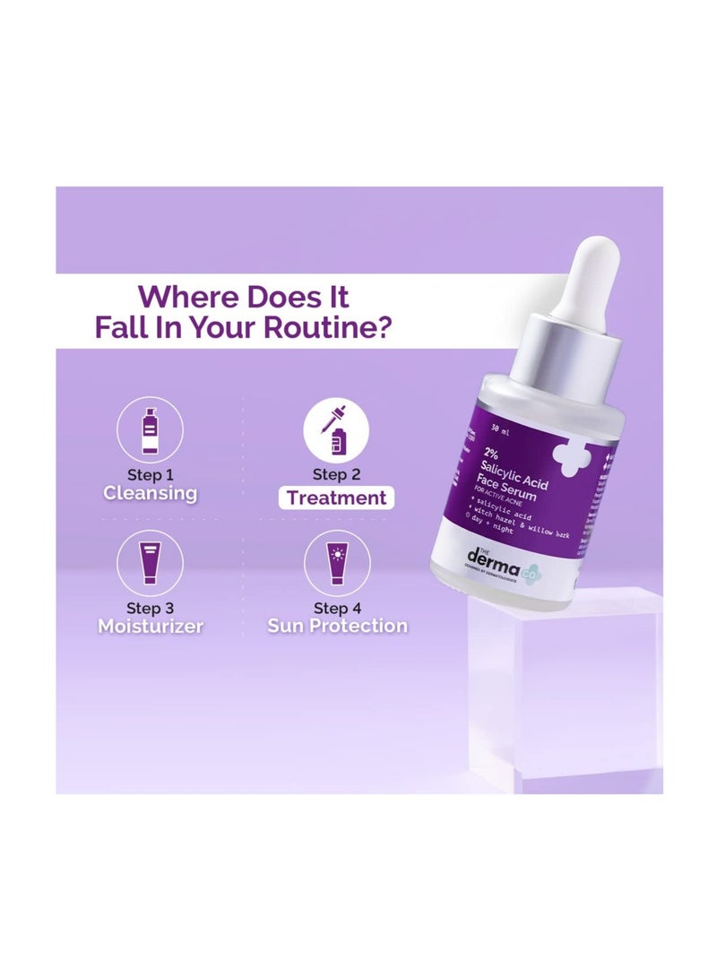 THE derma Co 2% Salicylic Acid Face Serum For Acne Acne Marks 30ml  - Image 5