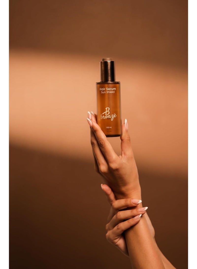 B bronze Hair Serum Sun Shield, 100 ml – UV & Heat Protection Serum with Argan Oil & Vitamin E | Frizz‑Control & Shine | Lightweight, Vegan & Cruelty‑Free - Image 4