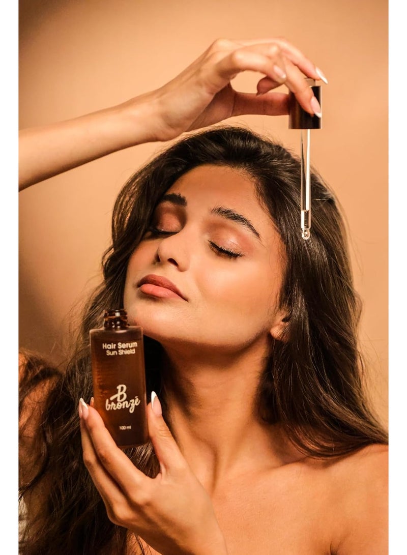 B bronze Hair Serum Sun Shield, 100 ml – UV & Heat Protection Serum with Argan Oil & Vitamin E | Frizz‑Control & Shine | Lightweight, Vegan & Cruelty‑Free - Image 3