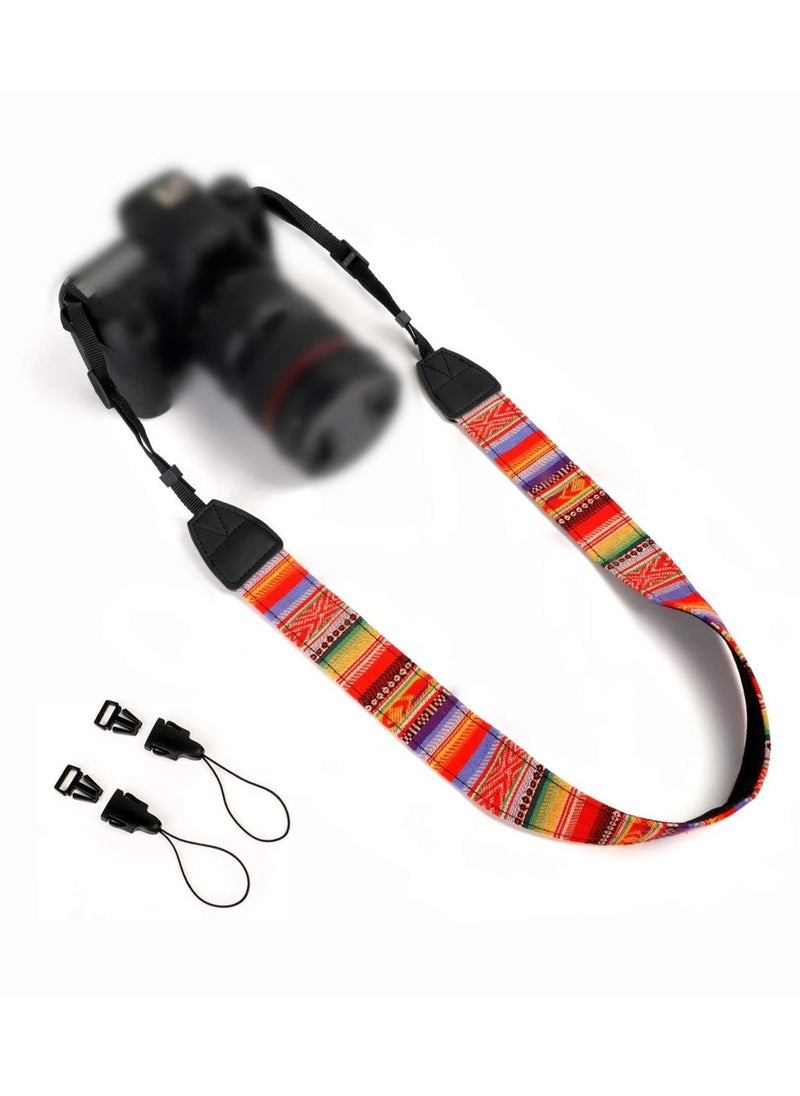 Excefore Camera Neck Shoulder Strap, Rainbow Neck Shoulder Strap with Quick Release Buckles, Suitable for DSLR SLR Camera  - Image 1