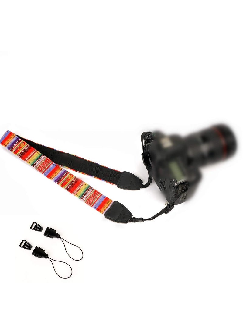 Excefore Camera Neck Shoulder Strap, Rainbow Neck Shoulder Strap with Quick Release Buckles, Suitable for DSLR SLR Camera  - Image 5