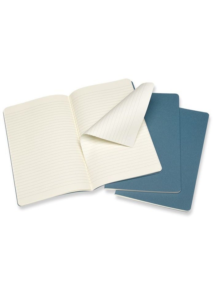 MOLESKINE Cahier Journal Large Size Ruled Pages Brisk Blue Cover 64 Pages - Image 3