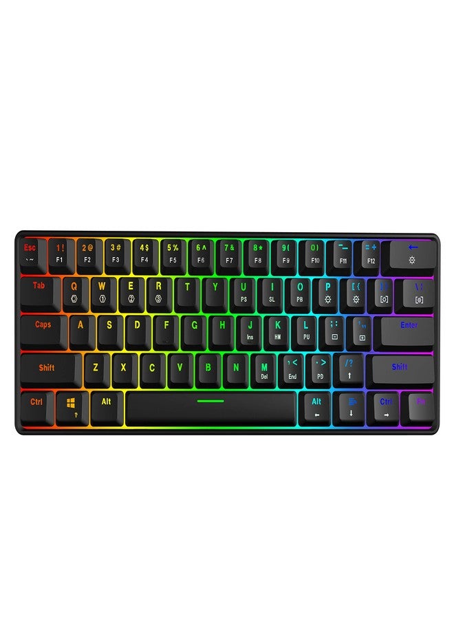 SKYLOONG GK61 SK61 60% Mechanical Keyboard 61 Keys Portable Small Full Keys Programmable Gaming Keyboard Red Switch Hot Swappable RGB Mechanical Keyboard for PC Mac Laptop - Image 1