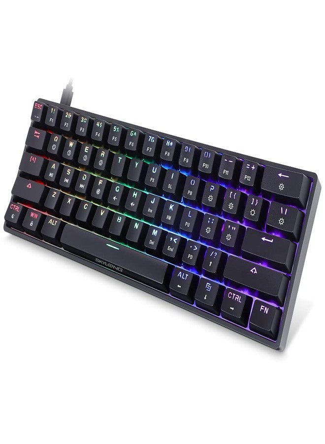 SKYLOONG GK61 SK61 60% Mechanical Keyboard 61 Keys Portable Small Full Keys Programmable Gaming Keyboard Red Switch Hot Swappable RGB Mechanical Keyboard for PC Mac Laptop - Image 3