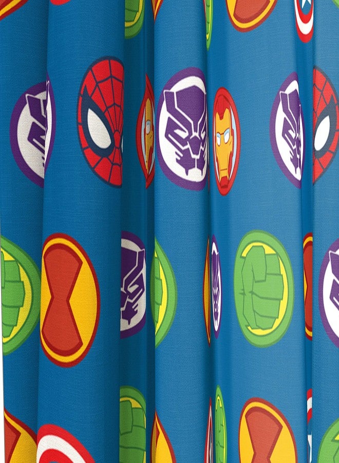 جاي فرانكو ستائر جاي فرانكو مارفل سوبر هيرو أدفنتشرز دبل تيم مقاس 84 بوصة - ديكور غرفة جميل وسهل التركيب، تتميز أغطية السرير بشخصيات المنتقمون - تتضمن الستائر رباطين، طقم من 4 قطع - Image 5