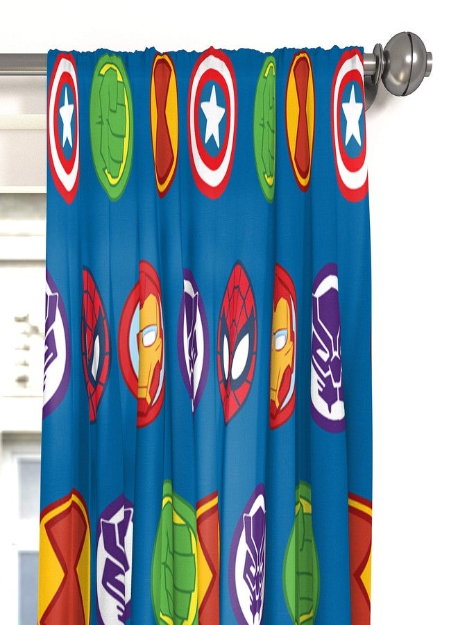 جاي فرانكو ستائر جاي فرانكو مارفل سوبر هيرو أدفنتشرز دبل تيم مقاس 84 بوصة - ديكور غرفة جميل وسهل التركيب، تتميز أغطية السرير بشخصيات المنتقمون - تتضمن الستائر رباطين، طقم من 4 قطع - Image 4