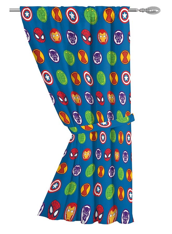 جاي فرانكو ستائر جاي فرانكو مارفل سوبر هيرو أدفنتشرز دبل تيم مقاس 84 بوصة - ديكور غرفة جميل وسهل التركيب، تتميز أغطية السرير بشخصيات المنتقمون - تتضمن الستائر رباطين، طقم من 4 قطع - Image 3