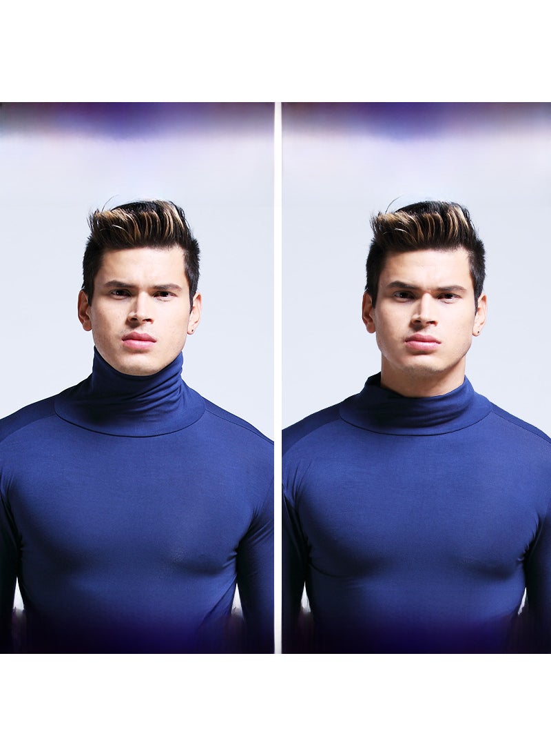 Generic - Mens Slim Fit Turtleneck Thermal Top Comfortable Thin Base Layer Black - Image 1