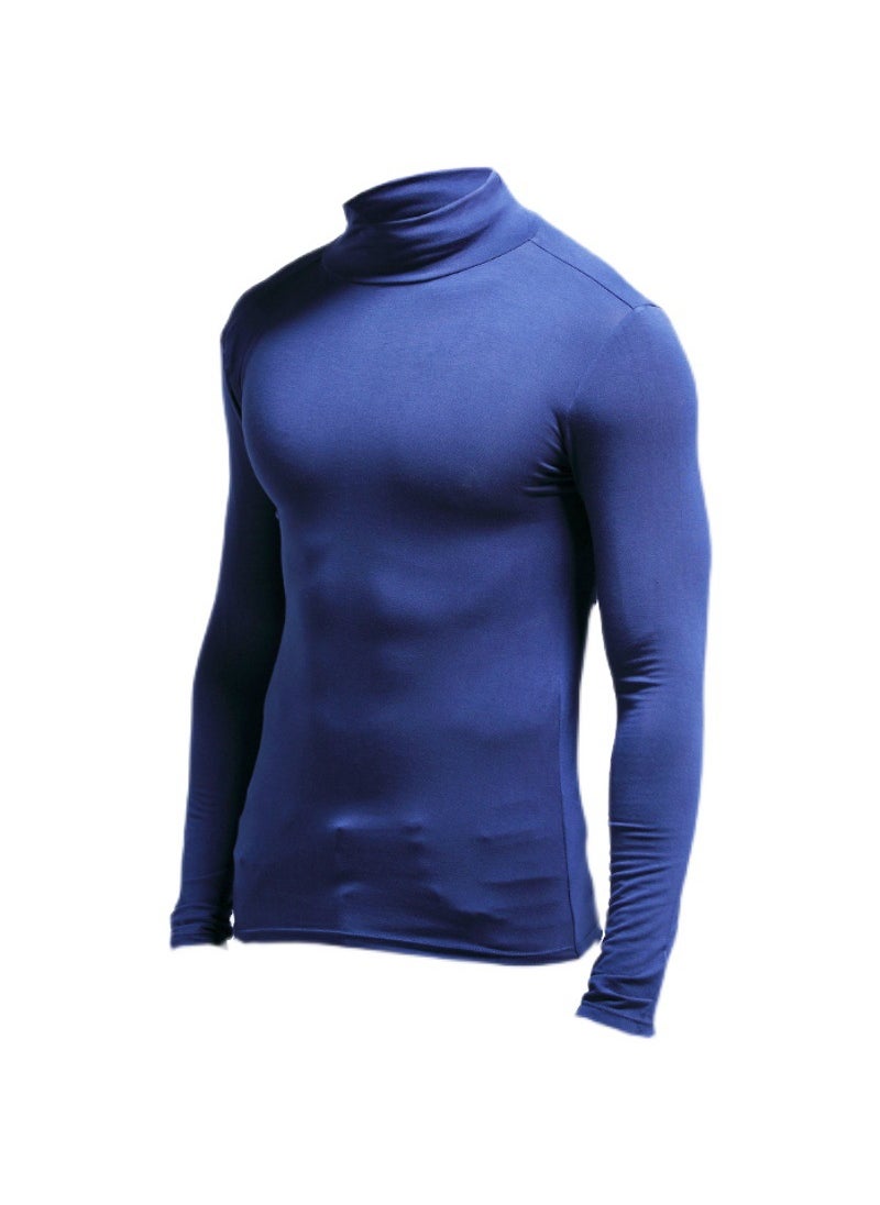 Generic - Mens Slim Fit Turtleneck Thermal Top Comfortable Thin Base Layer Black - Image 1