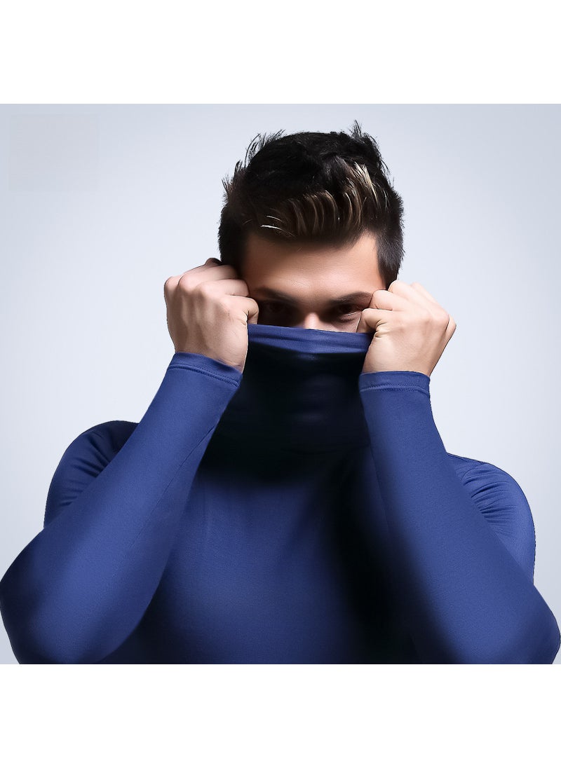 Generic - Mens Slim Fit Turtleneck Thermal Top Comfortable Thin Base Layer Black - Image 1