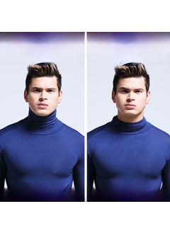 Generic Mens Slim Fit Turtleneck Thermal Top Comfortable Thin Base Layer Black  - Image 5