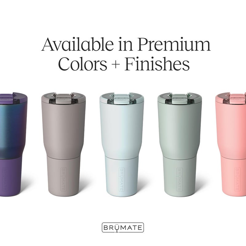 BrÃ¼Mate Nav 35oz 100% Leak Proof Insulated Travel Tumbler with Magnetic BevLockâ„¢ Lid - Double Wall Cup-Holder Friendly Stainless Steel Mug (Dark Aura) - Image 2