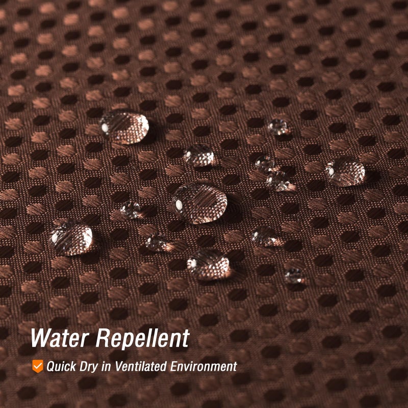 Gibelle Long Shower Curtain 72 x 78  Tall Waffle Weave Textured Fabric Shower Curtain for Bathroom  Water Repellent  Machine Washable  Brown - Image 3