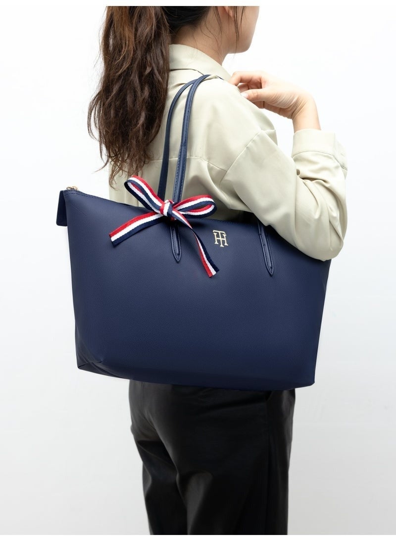 T H Tote Bag for Women , Fashion Versatile Signature Tape Large Capacity Shoulder Bag Handbag for Travel, Work, Gym, - Image 2