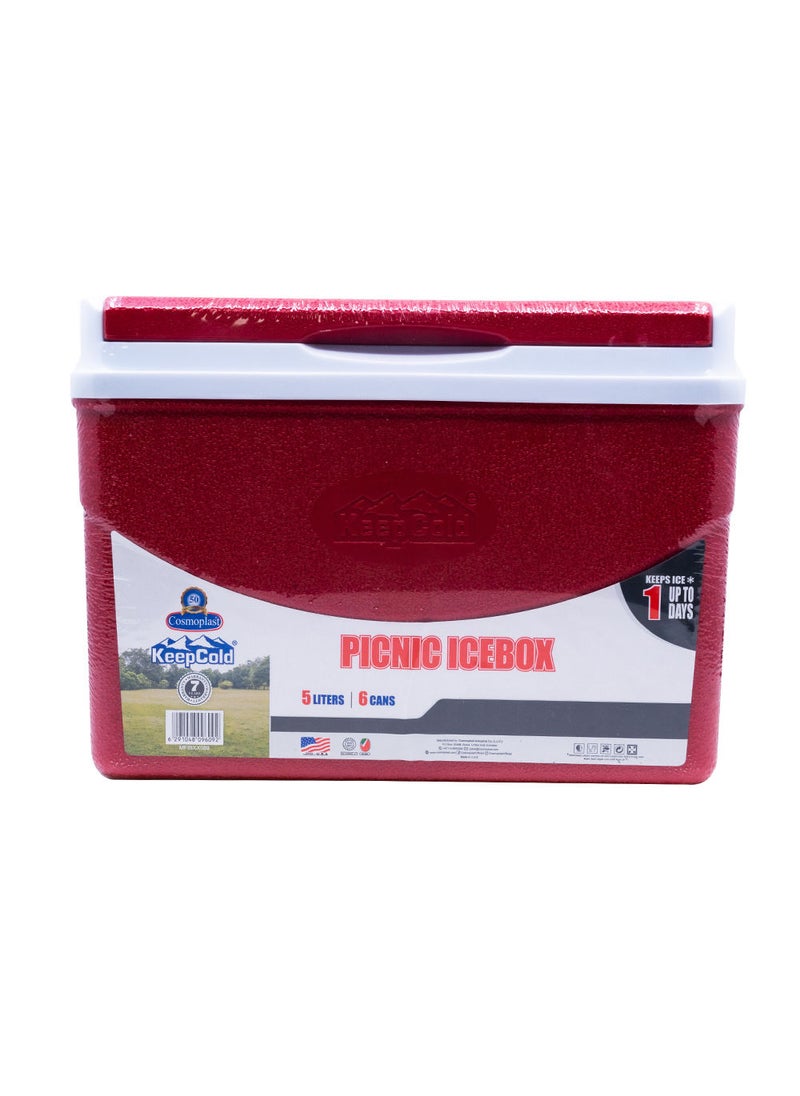 Cosmoplast - Cosmoplast Keepcold Ice Box 5L Red - Image 1
