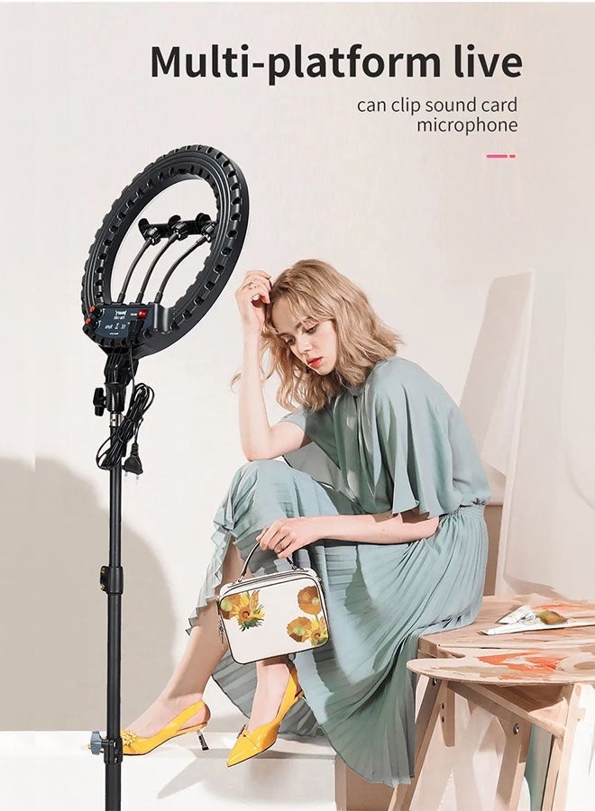 Jmary FM‑14R 14″ Ring Light – Adjustable LED Live‑Streaming & Photography Fill Light with 2900–6500 K, Remote Dimmer, 2 m Cord, 72‑LED High CRI  - Image 5