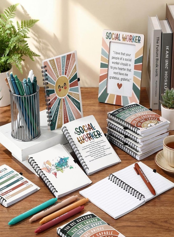 Yexiya 14 Sets Social Worker Month Appreciation Gifts Bulk Inspirational Spiral Notebooks and Ballpoint Pens Thank You Gifts for Office Doctor Nurse Teachers Volunteers School Social Worker - Image 4