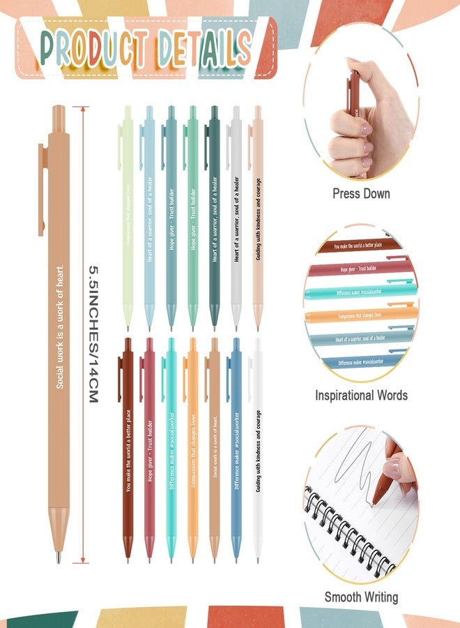 Yexiya 14 Sets Social Worker Month Appreciation Gifts Bulk Inspirational Spiral Notebooks and Ballpoint Pens Thank You Gifts for Office Doctor Nurse Teachers Volunteers School Social Worker - Image 3