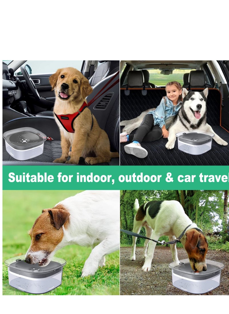 SYOSI - Large Capacity Dog Water Bowl, No Spill Water Bowl for Dogs,  Dog Food Water Bowl Slow Water Feeder, Suitable for Vehicle Carried Travel Drinking Water Bowl for Dogs, Cats - Image 1