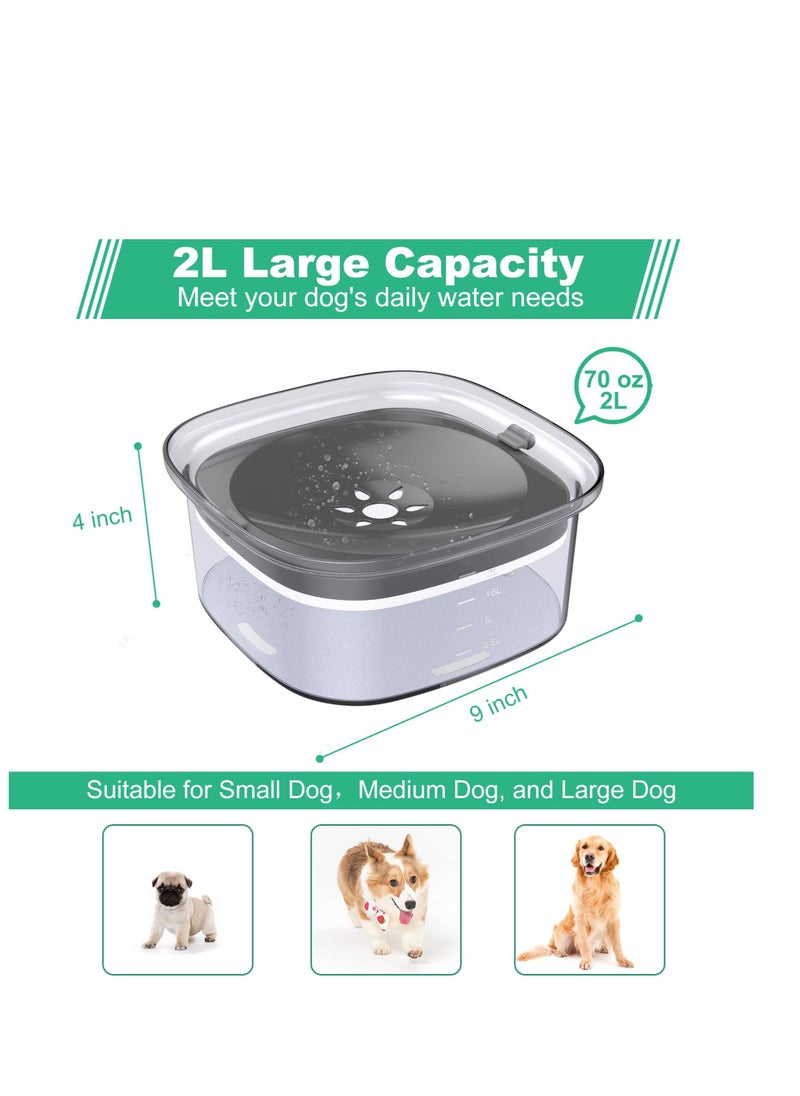 SYOSI - Large Capacity Dog Water Bowl, No Spill Water Bowl for Dogs,  Dog Food Water Bowl Slow Water Feeder, Suitable for Vehicle Carried Travel Drinking Water Bowl for Dogs, Cats - Image 1