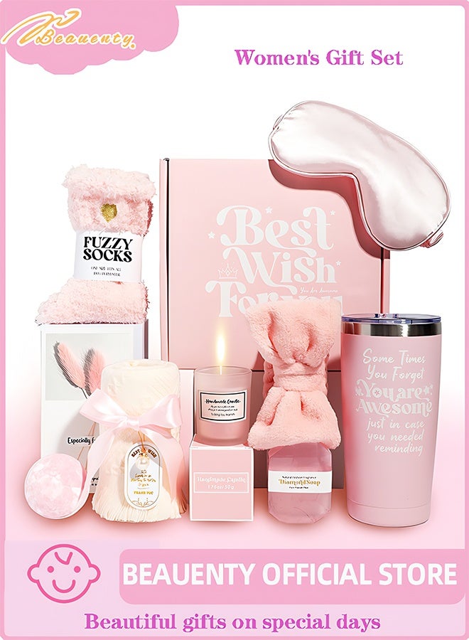 Beauenty Birthday Gifts for Women, Self Care Gifts, Relaxing Spa Gift Basket Set, Unique Gifts for Her, Friends, Mom, Sister, Coworker, Wife, Girlfriend, Care Set for Valentine’s Day, Mother’s Day - Image 1