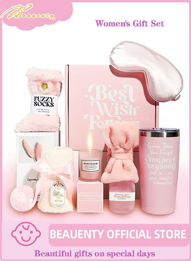 Beauenty Birthday Gifts for Women, Self Care Gifts, Relaxing Spa Gift Basket Set, Unique Gifts for Her, Friends, Mom, Sister, Coworker, Wife, Girlfriend, Care Set for Valentine’s Day, Mother’s Day - Image 1