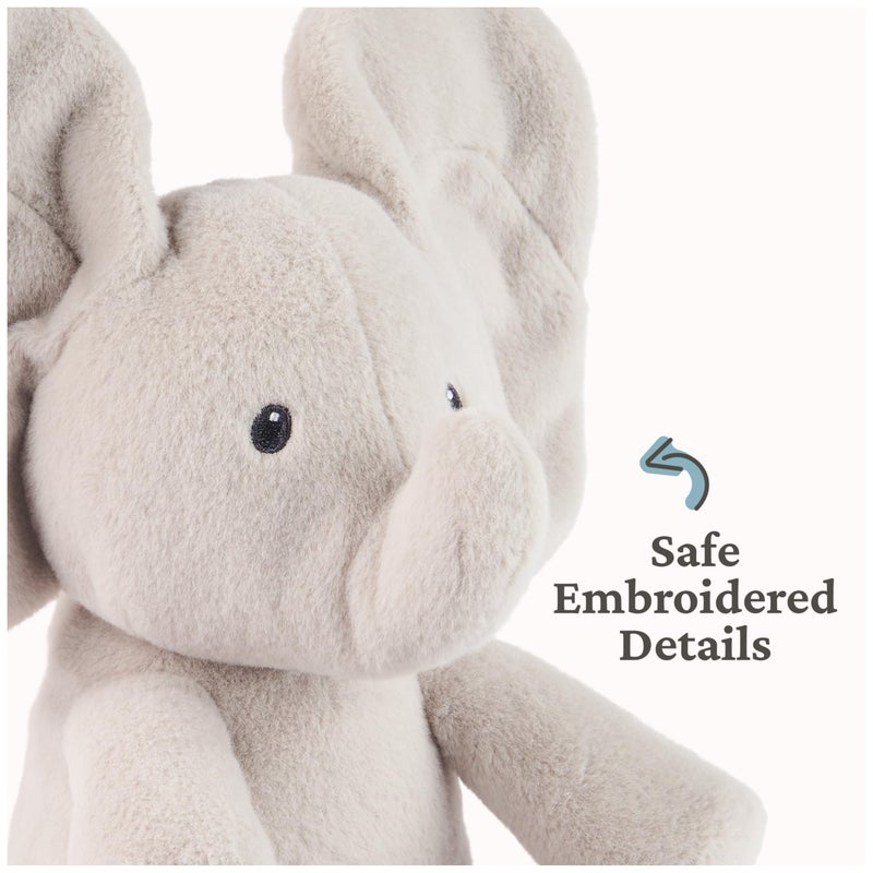 GUND Baby Peek-a-Boo Flappy Elephant Plush, Elephant Stuffed Animal, Baby Toy for Ages 0 and Up, Gray, 7" (Batteries Not Required) - Image 5