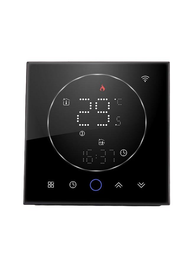 Thoraya Programmable Smart Home Thermostat AC95~240V Voice Control LED Screen IP20 Energy Saving Smart WiFi Thermostat for Electric Heating Black  - Image 5