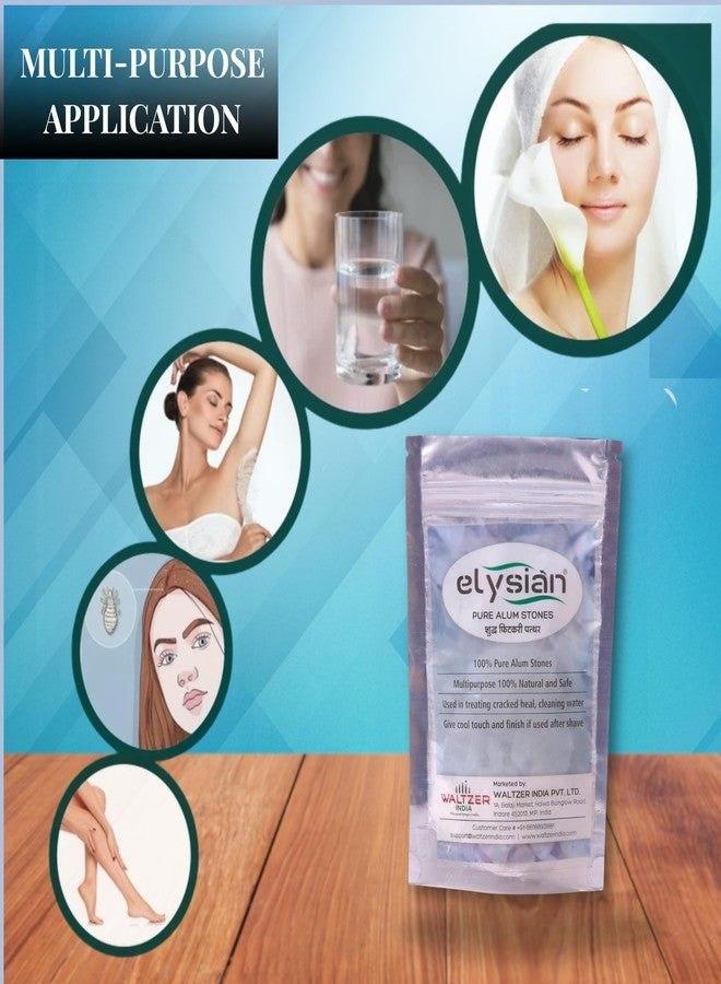 Elysian Pure Fitkari Alum Crystals – 250g for Personal Care, Water Purification & Aftershave Use - Image 2