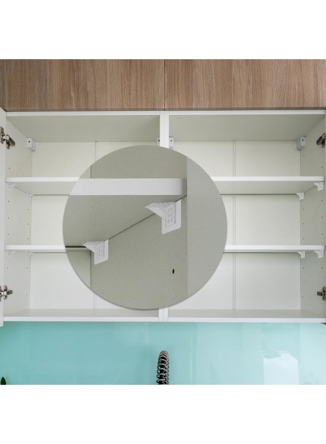Hayat Comfort 6 pcs Large Size Adhesive Shelf Bracket, Bracket L Shaped Furniture, Brackets Wardrobe Partition Holde, Thickened and Reinforced Design Punch Free Shelf Support Pegs for Shelves Kitchen Cabinet Book Closet - Image 3