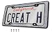 Creathome 3D Shining and Neon License Plate Frame from Pure Zinc Alloy Metal Perfect Plate Holder Matt Black with Silver Glitter - Image 2