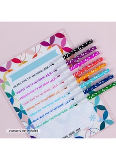 Erin Condren Classic Fine Tip Wet Erase Markers 8-Pack. 0.5Mm Fine Point Tip Perfect For Writing On Whiteboards And Overhead Projectors. 8 Bold And Rich Colors  - Image 5