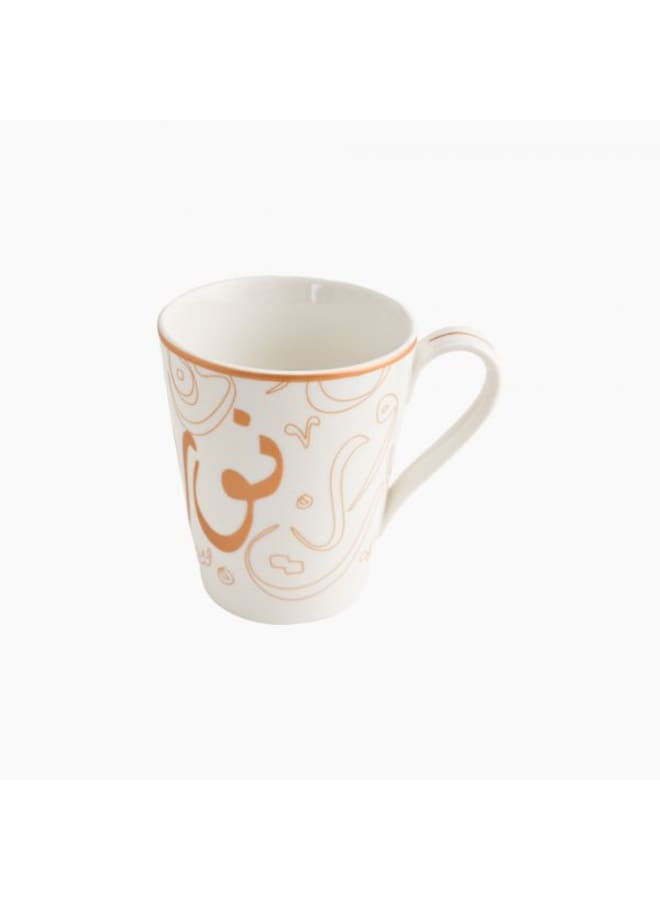 Zinnia Rosa By Zinnia  Nortona Mug – Gold Porcelain – Modern Coffee Mug - Image 1