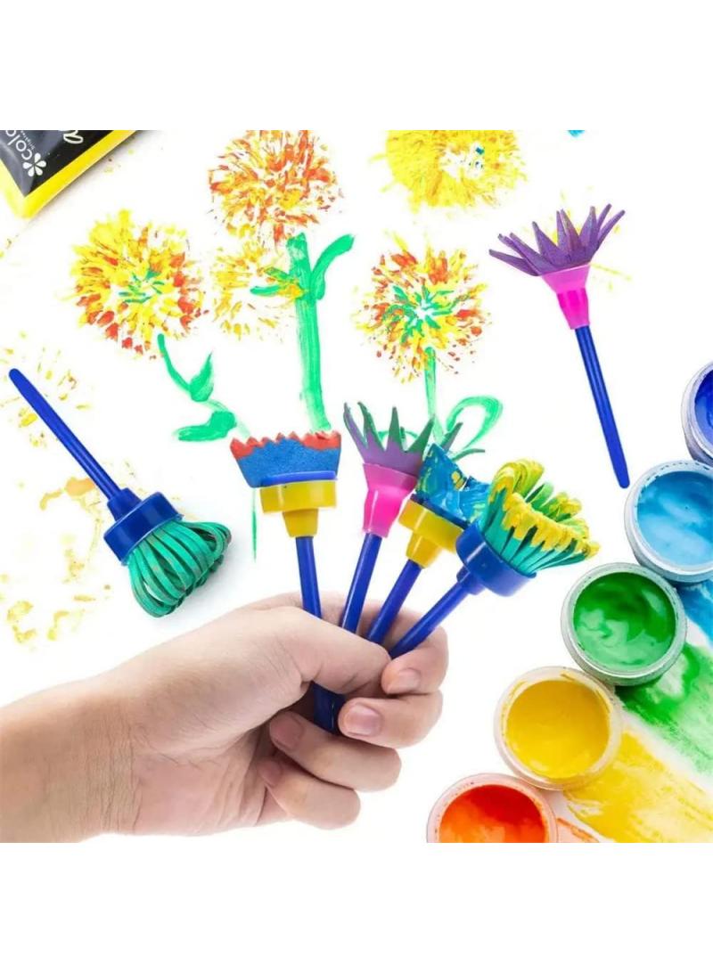 general 61-Piece Children's Painting Sponge Brush Set - Image 4