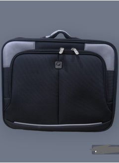laptop bag designed with corners to enhance the protection of your device and divided from the inside to meet your needs with an elegant and harmonious appearance in black and gray.