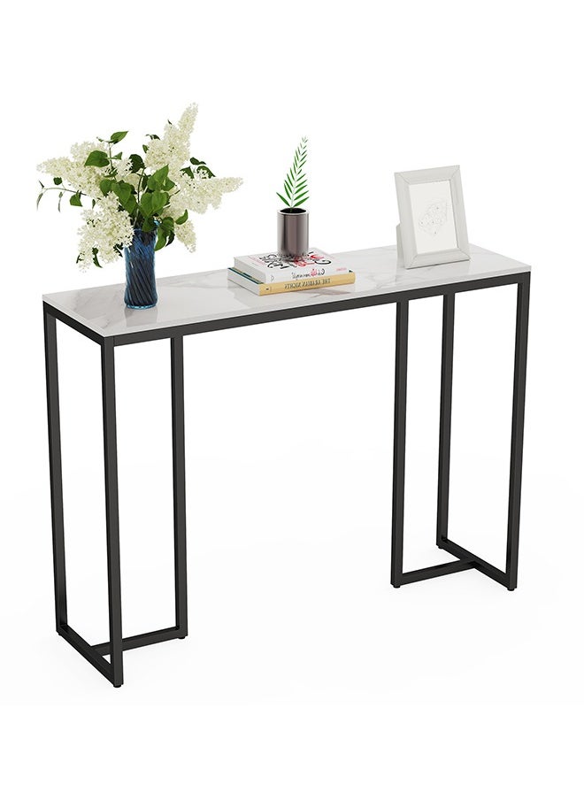 Marble Console Table Narrow Sofa Side Table Desk with Metal Frame End Table for Home Office Small Spaces Hallway Entrance (Sintered Stone Top) - pzsku/Z3D6532FAA5A4B8B43B92Z/45/_/1702967668/85965907-d92a-4f63-8216-d050ccb3acf0