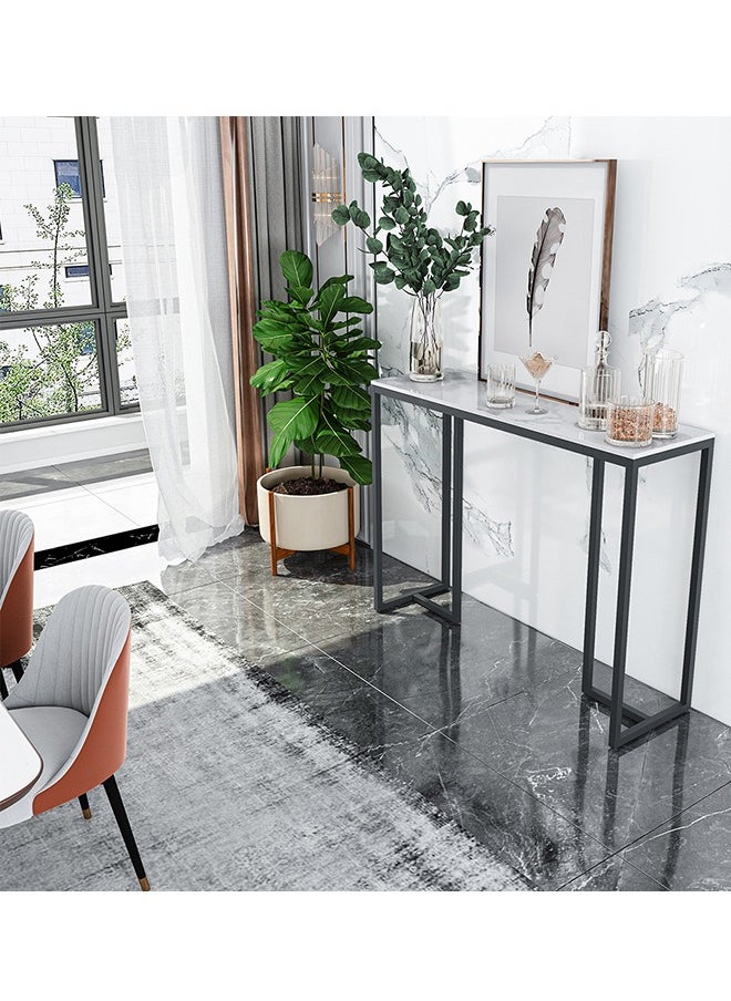 Marble Console Table Narrow Sofa Side Table Desk with Metal Frame End Table for Home Office Small Spaces Hallway Entrance (Sintered Stone Top) - pzsku/Z3D6532FAA5A4B8B43B92Z/45/_/1702967850/7d73e711-d4ee-4960-8722-095012fff144