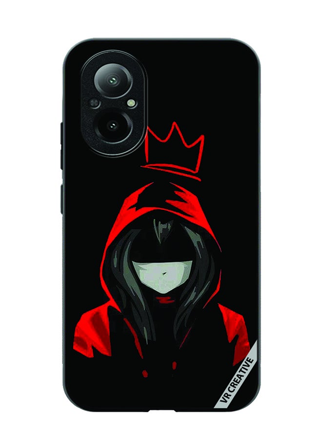 VR CREATIVE غطاء حماية لهاتف Realme C67 4G بتصميم فتاة الجحيم متعدد الألوان - Image 1