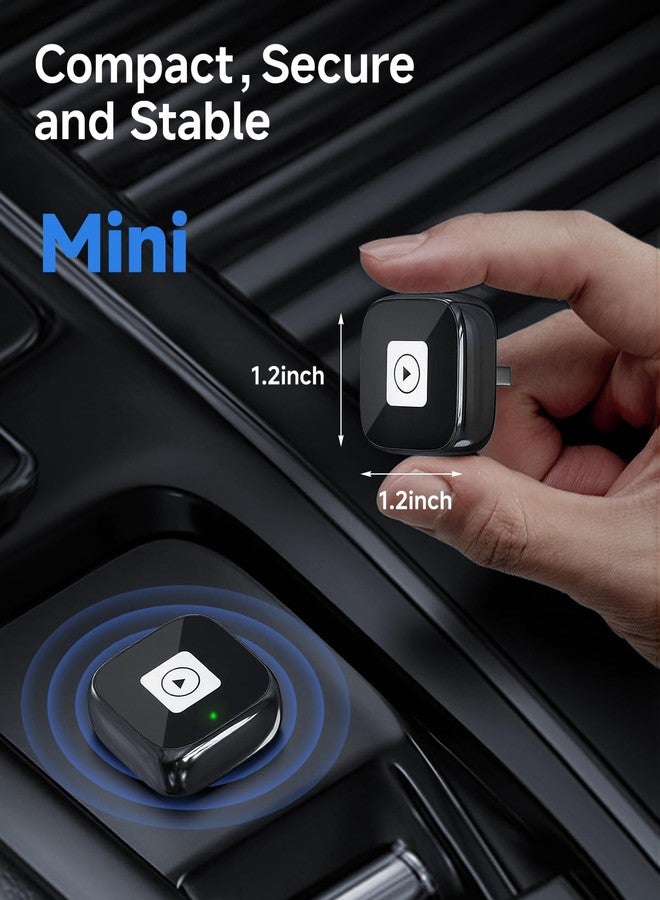 MyLetech  محول MyLetech CarPlay اللاسلكي، محول 2 في 1 لـ CarPlay و Android Auto، دونجل CarPlay سهل التوصيل والتشغيل يحول الاتصال السلكي إلى لاسلكي، اتصال تلقائي سريع - Image 2