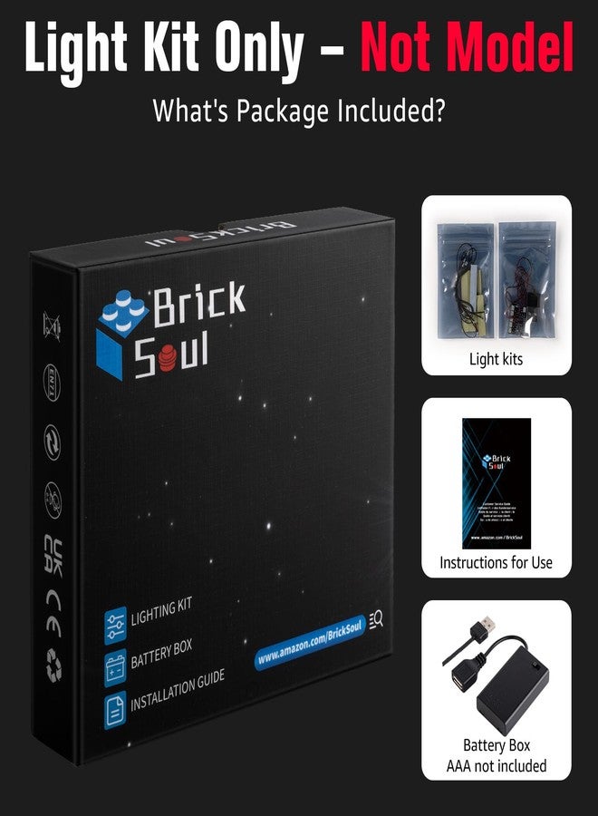 طقم إضاءة BrickSoul لمجموعة بناء Lego Speed Champions 2 Fast 2 Furious Honda S2000 77241 | ملحقات إضاءة بتصميم مطور | تقنية إخفاء الكابلات للعرض (مجموعة 77241 غير متضمنة) - Image 2