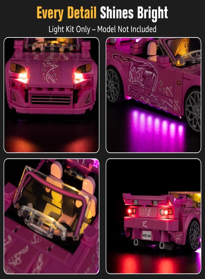طقم إضاءة BrickSoul لمجموعة بناء Lego Speed Champions 2 Fast 2 Furious Honda S2000 77241 | ملحقات إضاءة بتصميم مطور | تقنية إخفاء الكابلات للعرض (مجموعة 77241 غير متضمنة) - Image 4